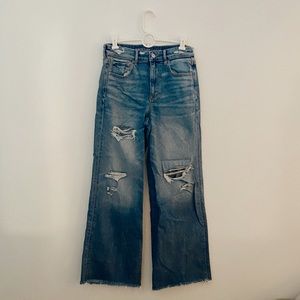 AE ripped wide leg jean